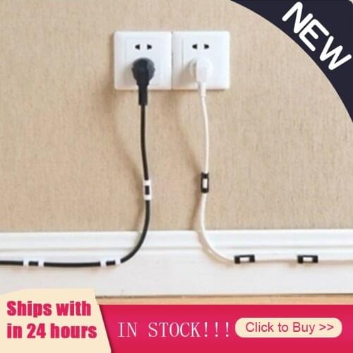 20pcs Cable Organizer Clips Cable Management Desktop & Workstation Wire Manager Cord Holder USB Charging Data Line Bobbin Winder