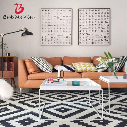 White And Black Carpets For Living Room Polyester Area Rugs Home Carpet Floor Door Mat Bedroom Rugs For Living Room Delicate Mat