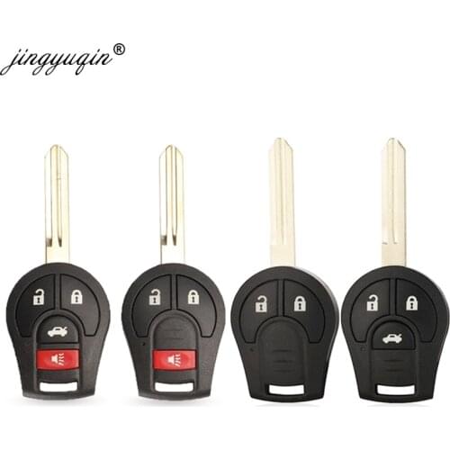 Jingyuqin 2 3 2+1 3+1 Buttons Remote Key Shell Case For Nissan Sylphy Cube Juke Rogue Micra Qashqai Altima Maxima Sentra Versa