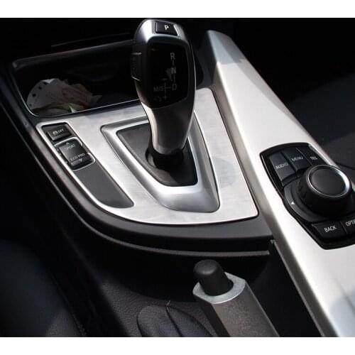 Carbon Fiber Style Car Gear Shift Lever Knob Panel Cover Trim For BMW 3 Series F30 F31 F34 320i 320Li 328 2013-2017 Accessories