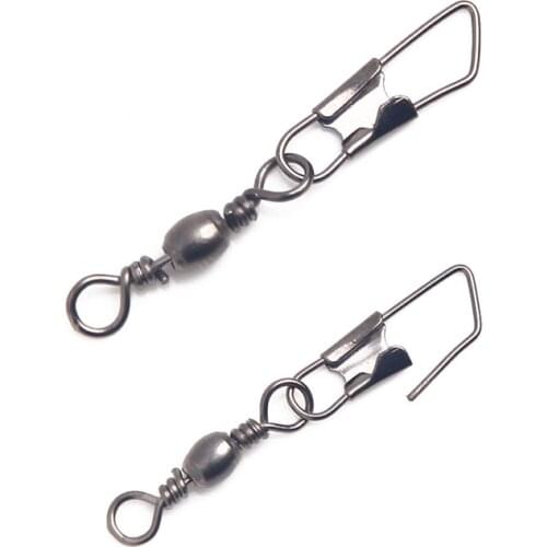 10pcs/Outdoor winter fishing Used Soft and hard bait Connector3.5cm/0.8g Artificial Stainless Wobbler rotary bearing fishing