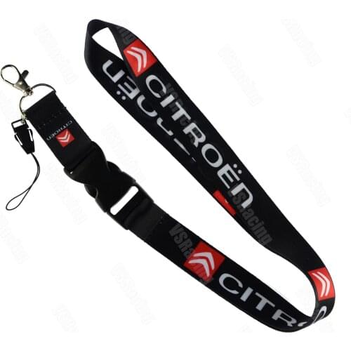 JDM Style For CITROEN Lanyard Cellphone JDM Refitting Racing Car Keychain ID Holder Mobile Neck Strap with Quick Release C4 C5 C