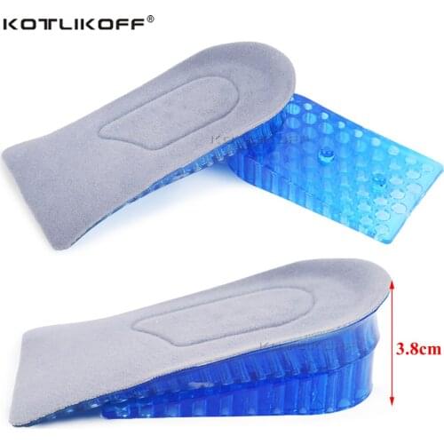 KOTLIKOFF Invisible Gel Height Increase Insole Cushion Height Lift Adjustable 1.8cm/2cm/3.8cm 2 Layer Shoe Heel Insert Unisex