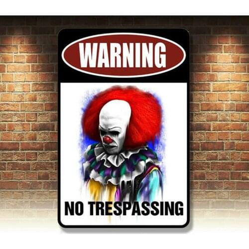 Metal Tin Sign warning no trespassing poster Decor Bar Pub Home Vintage Retro