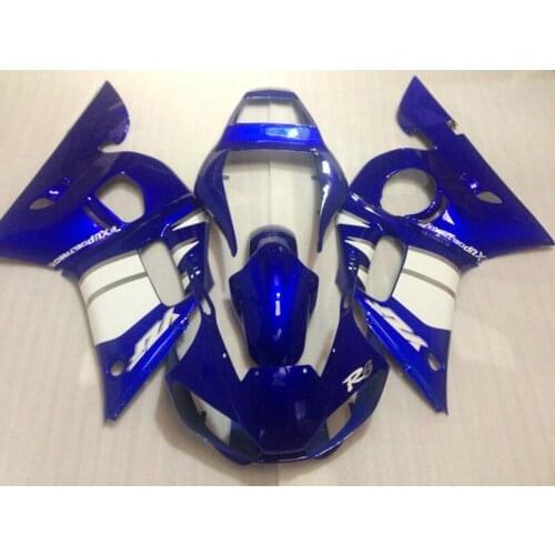Motorcycle Fairing kit for YAMAHA YZFR6 98 99 00 01 02 YZF R6 1998 2000 2002 YZF600 ABS white blue Fairings set+7gifts YD77