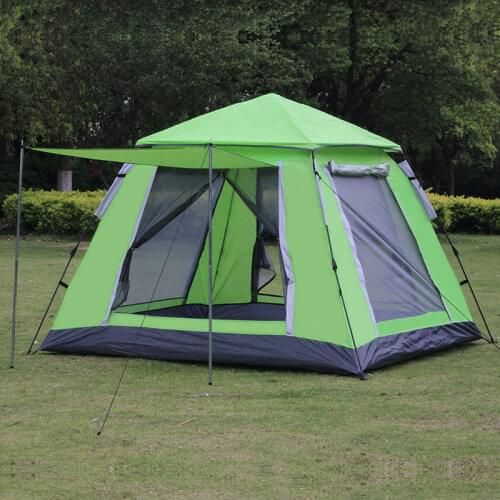 New 4-5 Person Quick Automatic Opening Camping Tents Double Layer Waterproof Tent Portable Outdoor Tent For Hiking Family Party