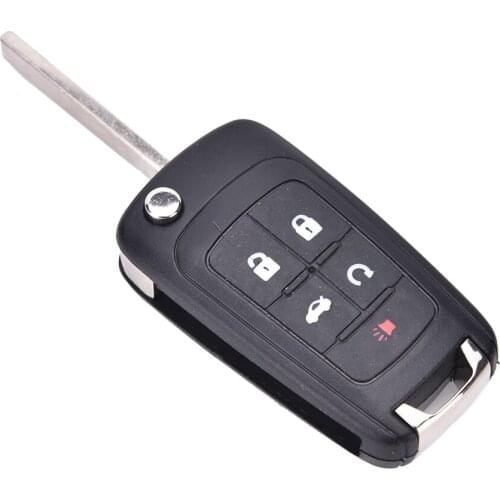 New 5 Button Flip Folding Key Shell Remote Case Fob For CHEVROLET Camaro Volt