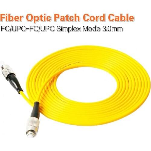 Fiber Optic Patch Cord Cable 3.0mm FC UPC-FC UPC Simplex Mode FTTH fiber optic jumper cable 10pcs 20pcs /bag Free shipping