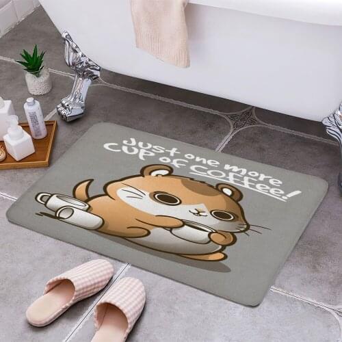 One more cup of coffee 3D Print Doormats Rectangle Non-Slip DoorMat Bedroom Kitchen Entrance Print Door rugs Dropshipping