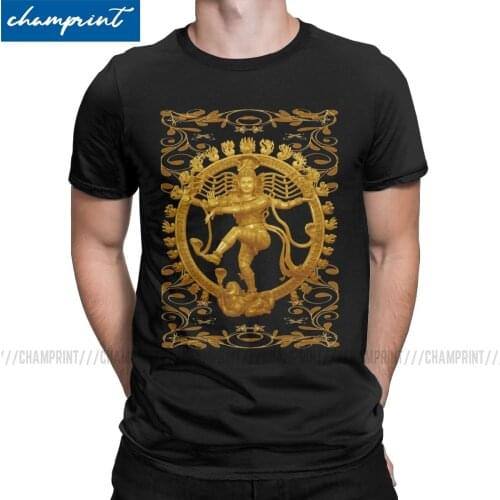 Shiva Dance T-Shirt Men Hindu Ganesha God India Lingam Casual Cotton Tee Shirt Crew Neck Short Sleeve T Shirt Plus Size Clothing