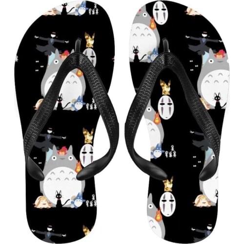 Flip Flops My Neighbor TOTORO Unisex Kawaii Men And Women Sandals Toe Slippers For Summer Beach And Home Platform Shoes 2021 New