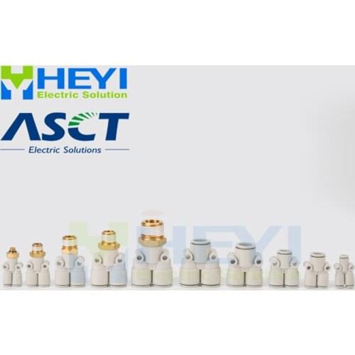 Male Thread Air Coupler Connector 10PCS/bag KQ2U Pneumatic Fitting Y Shaped OD 4-6mm -M5 M6 1/8" 1/4" 3/8" BSP