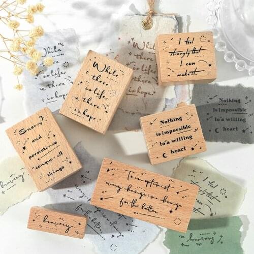 Vintage Inspirational English phrases stamp DIY wooden rubber stamps for scrapbooking stationery scrapbooking standard stamp