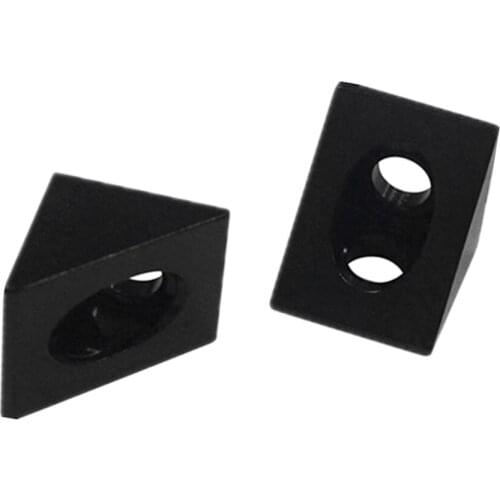 DuoWeiSi 3D Printer Parts 2020 profile fittings black corner connector triangle aluminum piece delta aluminum block