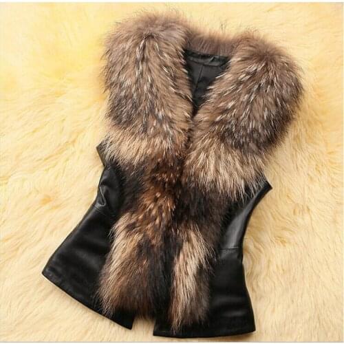 Womens Fashion Autumn and Winter Warm Short Faux Fur Vests Waistcoat Jacket with Pockets Winter Coat Women