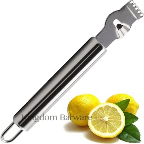 1PCS Stainless Steel Fruit Lemon Orange Citrus Zester Grater Grips Peeling Knife Tool