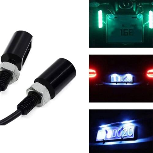 2pcs DC 12V LED 5630 SMD Screw Bolt Lamp Car Licence Plate Light Auto Motorcycle Tail Light Car Accessories
