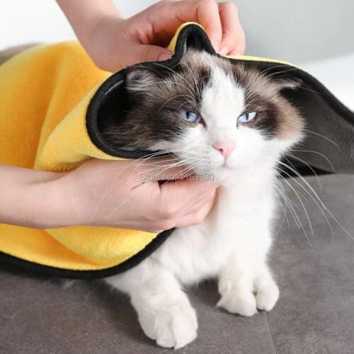12pcs/lot Wholeasle Pet Absorbent Bath Towel Soft Quick-drying Dogs Cats Towel Pet Grooming Accessories