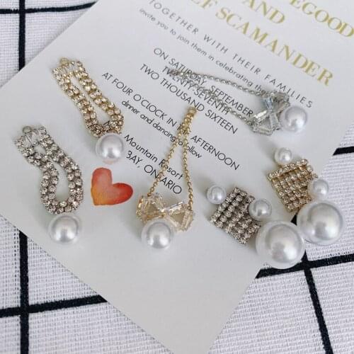 DIY jewelry accessories with diamond and pearl tassel pendant earrings jewelry accessories material