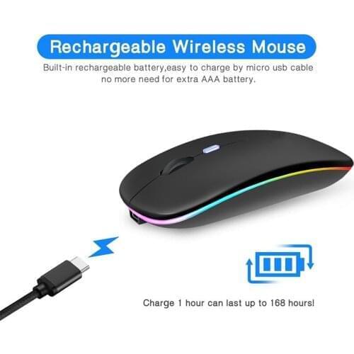 Wireless Mouse Computer Bluetooth Mouse Silent Mause Wireless Rechargeable Ergonomic Mouse 2.4Ghz USB Optical Mice For Laptop PC