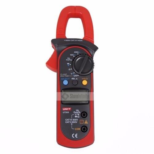 UNI-T UT203 Auto-Range 3-3/4 LCD DMM DC AC Current Volt Clamp Amp Handheld Digital Multimeter