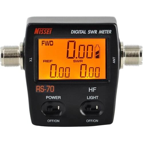 NISSEI RS-70 Digital SWR Power Counter 1.6-60MHz 200W M Type Connector