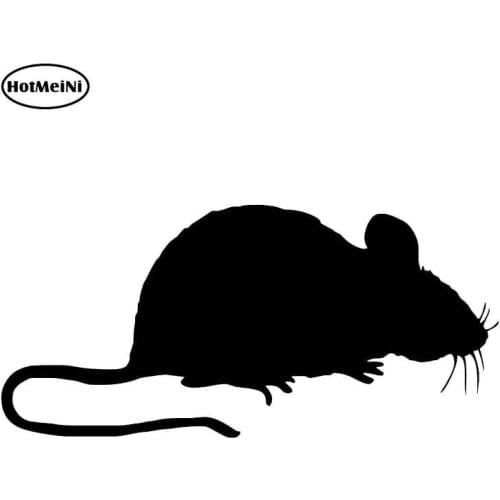 HotMeiNi Car Sticker Black/Sliver Rat Car Sticker Window Decorative Vinyl Bumper Decal 9.6*20.5cm Oem Car Sticker