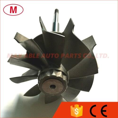 HX40 67mmX76mm 10 blades Turbo charger Turbine shaft&wheel/Turbo wheel/turbo shaft for Turbocharger journal bearing