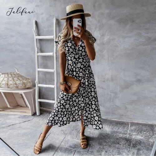 Летние платья бохо JALIFUNI China At AliExpress