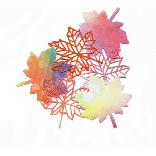 Maple Leaves Stencil for Diy Scrapbooking Embossing Folder for Card Making Clear Stamps Mold Diy Craft Metal Cutting Dies 2021