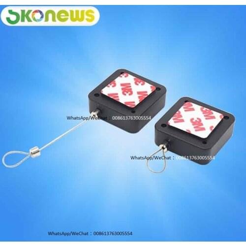 50 pcs Merchandise Anti Theft Pullbox Retractable Security Tether Steel Cable Pull Reel Pull Box With Lasso