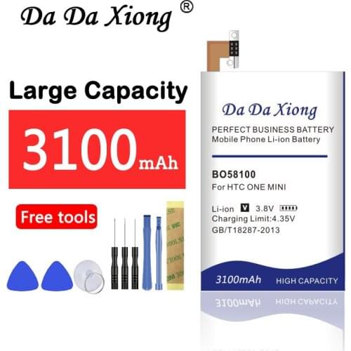 DaDaXiong 3100mAh BO58100 Li-ion Phone Battery for HTC One Mini M4 M 4 601S 601E 601N 603E