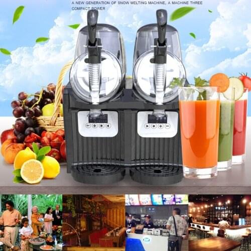 110v 220v 300W Snow melting machine mini double tank slush machine Cold Drink Maker Smoothies Granita Machine Sand ice machine