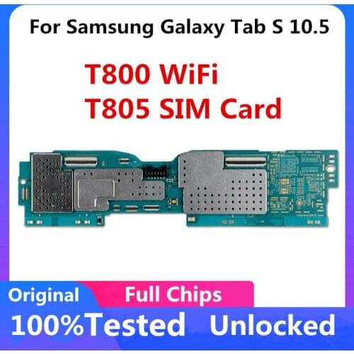 Factory Unlocked For Samsung Galaxy Tab S 10.5 T800 T805 Motherboard With Full Chips Mainboard Logic Board For SM T800 T805