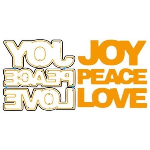 Joy Peace Love Metal Cutting Dies Stencils For DIY Scrapbooking Decorative Embossing Suit Paper Cards Die Cutting Template 2019