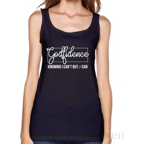God Fidence Cute Christian Tank Top Vintage Designing New Style Tops Tees Spring O-Neck Anti-Wrinkle Unique Vest