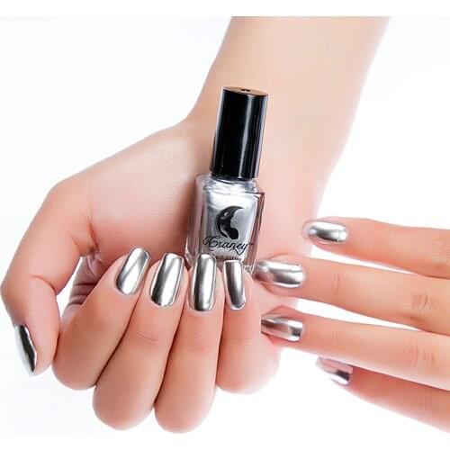 Moonbiffy 6ML Mirror Effect Metallic Nail Polish Purple Rose Gold Silver Chrome Nail Art Varnish For Nails Manicure Lacquer