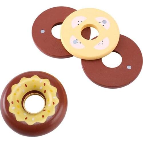 New Wooden Magnetic Strawberry Chocolate Donut Pretend Kitchen Play Food Cutting Kids Toys For Baby kids Kitchen Toys Gift