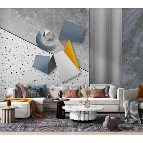 Papel de parede Modern minimalist light luxury high-end grille sleeping 3d wallpaper children bedroom wall papers home decor