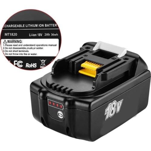 Compatible with BL1815, BL1830, BL1840, BL1850, LXT 400 Power Tools,Rechargeable Lithium Battery BL1860, 18V, 6.0Ah