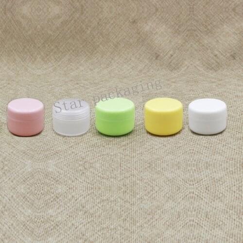 200pcs/lot 10g 20g Empty Skin Care Cream Plastic Container Cosmetic Cream Jars For Personal Care ,Unguent Bottles Pot Canning