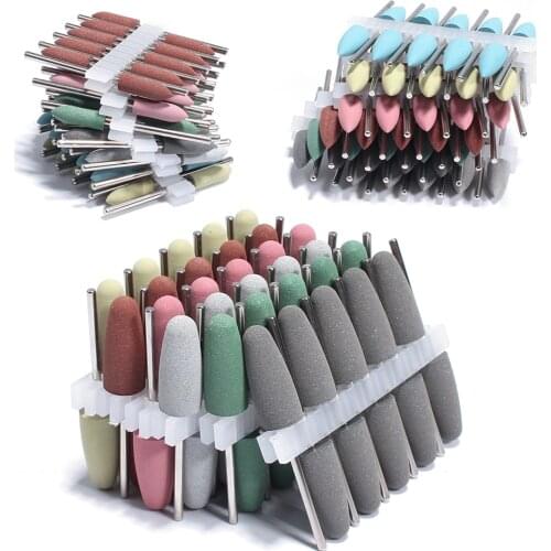 10pcs Silicone Nail Drill Bit Rotary Polishing Tool Bits Milling Cutter for Manicure Pedicure Nail Electric Drill Accessories