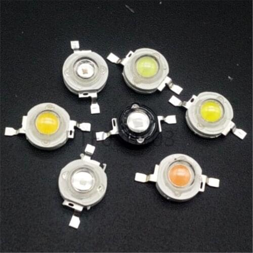 10 PCS 1W 3W LED Diode Chip High Power LEDs Light Source white warm red green yellow orange purple ice blue full spectrum 45mil
