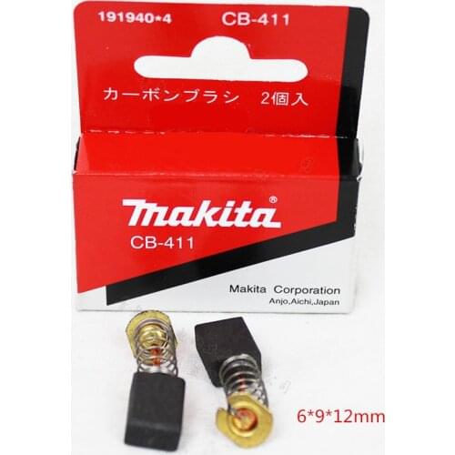 MAKITA 191940-4 Carbon Brushes for CB-411 6842 9533BL 9528NB 9526NB 9528B 9526B 9525B 9525NB 9523NB 9523B 9031 9032 6951 6922NB