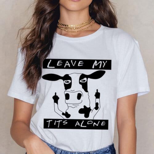 Vegetarian cartoon T-shirt female Korean style graphic T-shirt cute small fresh T-shirt girl Harajuku Ulzzang 90s top tee female