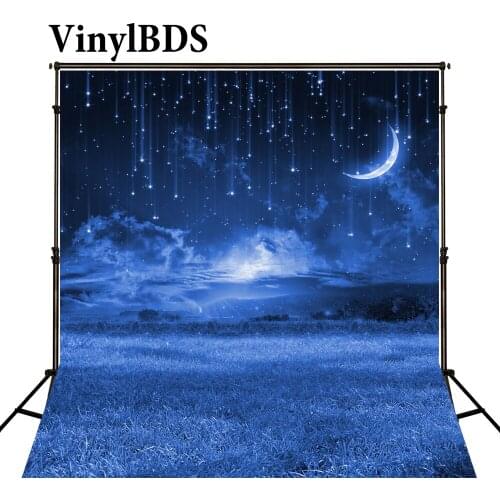 VinylBDS Background Photo Christmas Backdrop Blue Star Background Scenery Forest Backdrop Children Background for Photo Studio