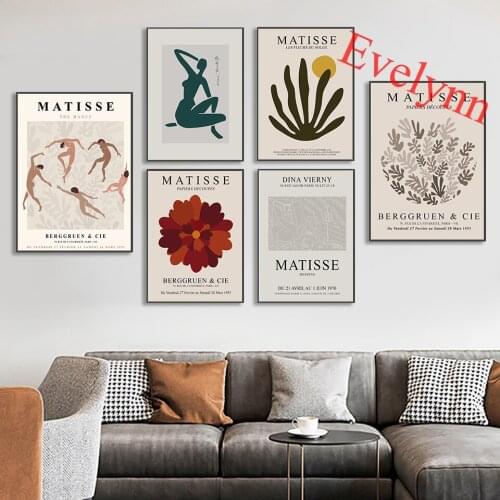 Henri Matisse Exhibition Poster, Matisse Print, Museum Art Set, Home Decor Canvas Wall Art Prints Living Room Decor Unique Gift