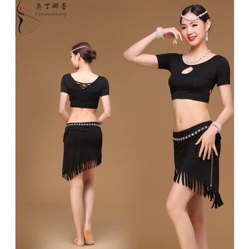 Bellydance Costume Women New Modal Hot Sale Woman Belly Dance Suits Top&skirt Perfessional Wear For Dancing Sq01417
