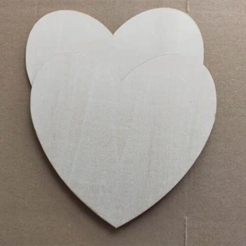 10pcs 15cm Blank Heart Wood Slices for Wedding DIY Crafts Embellishments Christmas Decoration