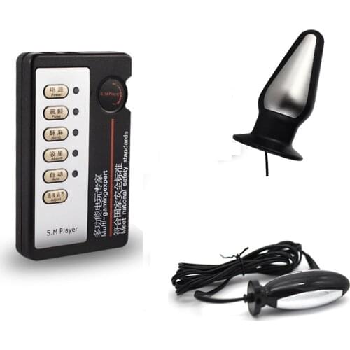 2 Size Electro sex vaginal balls anal vibrator sex toys for woman men, Big butt plug vibrador g-spot electric shock accessories